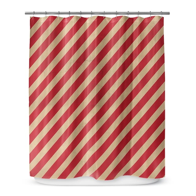 RED STRIPES Shower Curtain by Terri Ellis