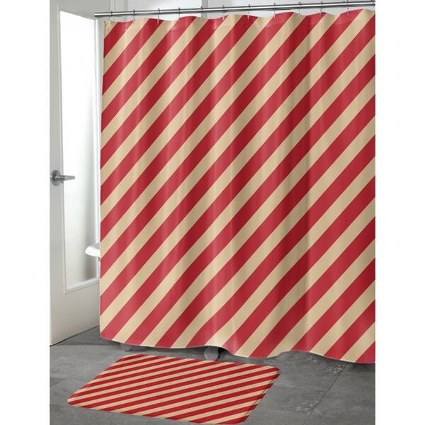 Shop Red Stripes Shower Curtain By Terri Ellis Free Shipping
