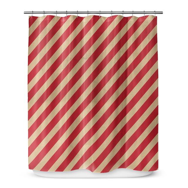RED STRIPES Shower Curtain by Terri Ellis