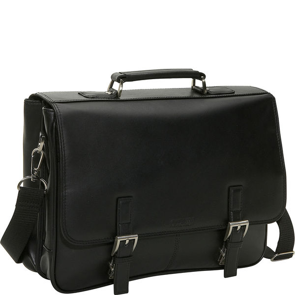 Kenneth Cole Reaction Manhattan Leather Double Compartment Tucklock ...