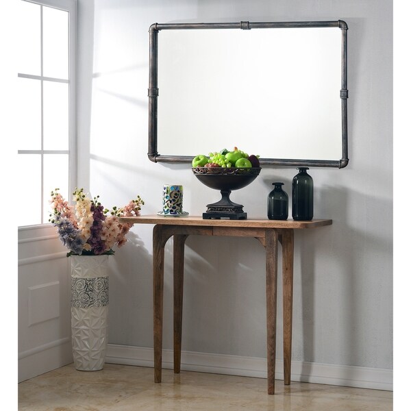 Piper 37.25" Vintage Metal Wall Mirror