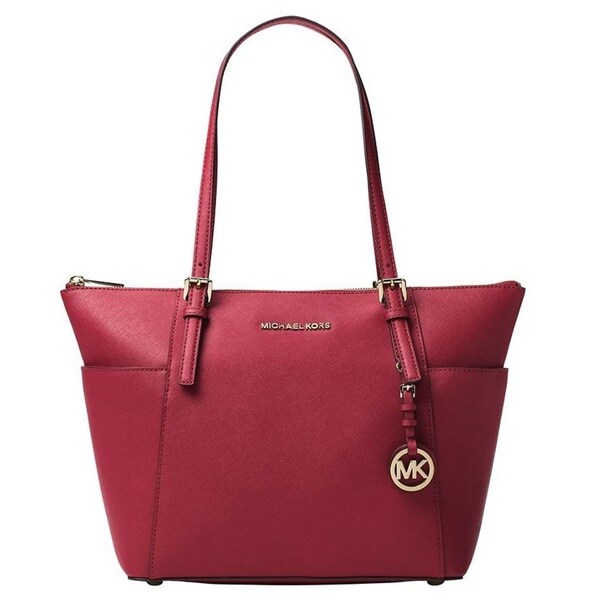 michael kors red jet set bag