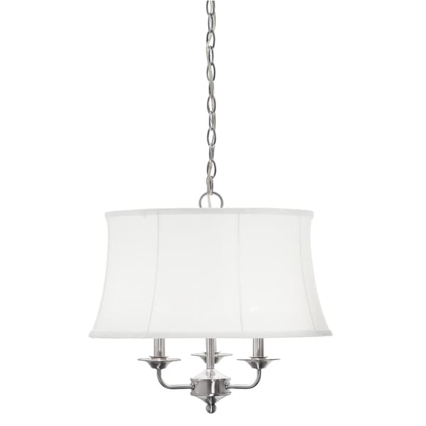 Aztec Lighting Traditional 3 Light Brushed Nickel Chandelier Aztec Lighting Traditional 3 Light Brushed Nickel Chandelier