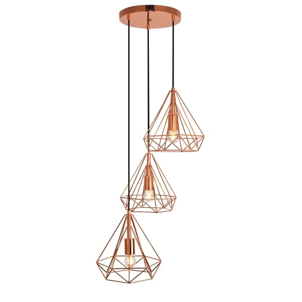 Jago Collection Pendant D18.1 H24.3 Lt:3 Copper Finish