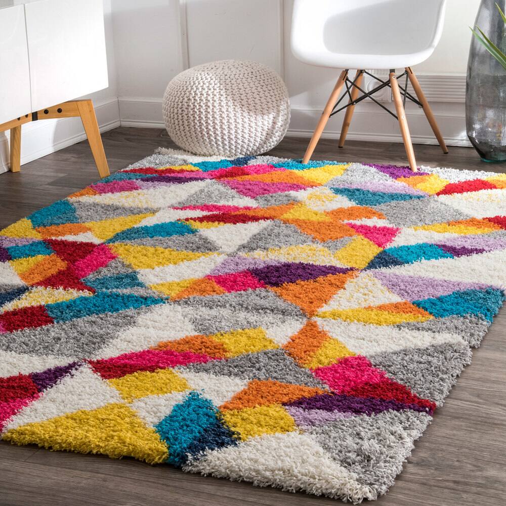Nuloom Multicolor Contemporary Radiance Bohemian Shag Rug