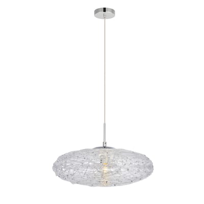 Lilou Collection Pendant D16.1 H7.1 Lt:1 Chrome and Clear Finish
