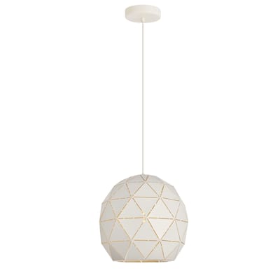 Arden Collection Pendant D11.8 H12 Lt:1 White Finish