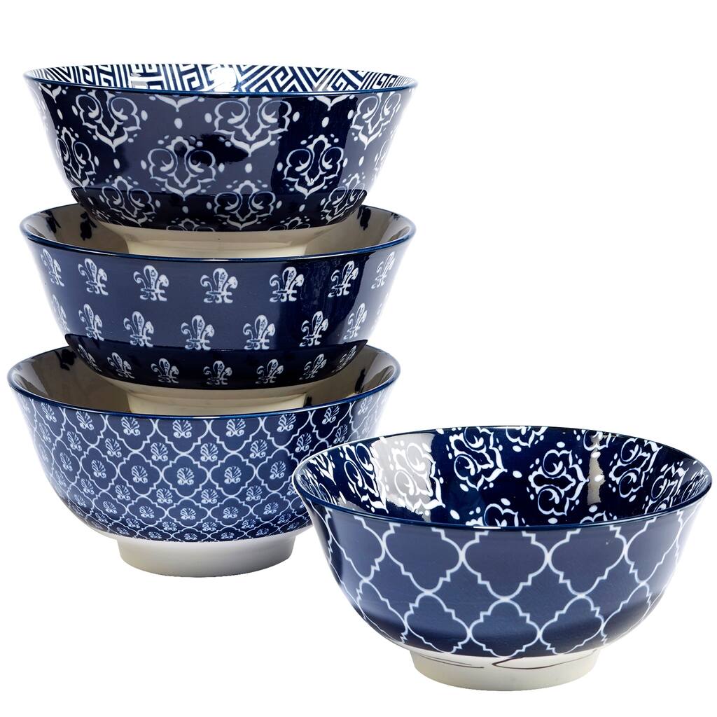 Certified International Blue Indigo 4.75 inch Tidbit Bowls, Set of 4