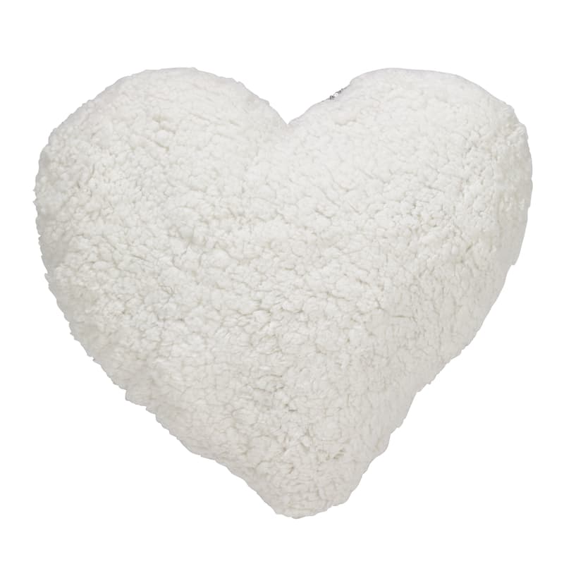 Glittery Sequin With Sherpa Trim Poly Filled Throw Pillow