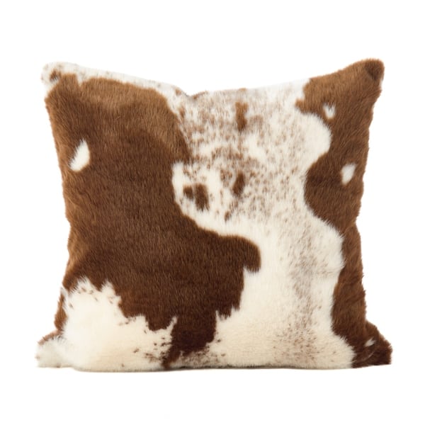Shop Urban Faux Cowhide Poly Filled Throw Pillow Overstock