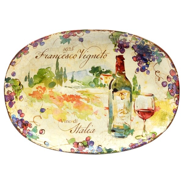 Certified International Vino 17.25 inch Oval Platter