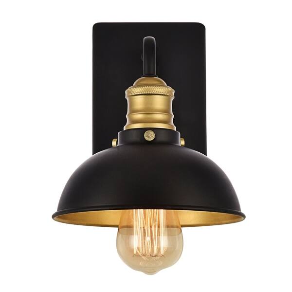 slide 2 of 4, Anders Collection Wall Sconce D7.1 H8.3 Lt:1 Black and Brass Finish