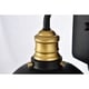 preview thumbnail 2 of 2, Anders Collection Wall Sconce D7.1 H8.3 Lt:1 Black and Brass Finish