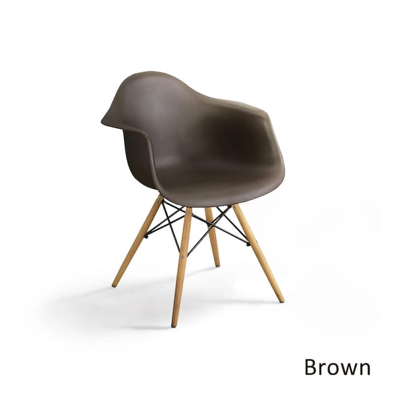 Duff Mid-Century Modern Wood Flared Arm Dining Chairs by Furniture of America (Set of 2)