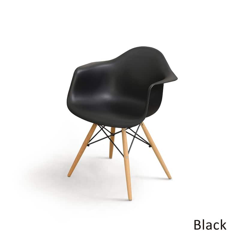 Duff Mid-Century Modern Wood Flared Arm Dining Chairs by Furniture of America (Set of 2)