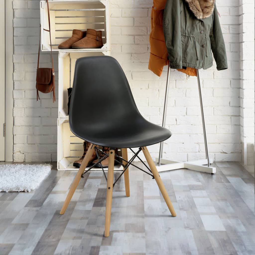Suff Mid-Century Modern Plastic Accent Chairs by Furniture of America (Set of 2)