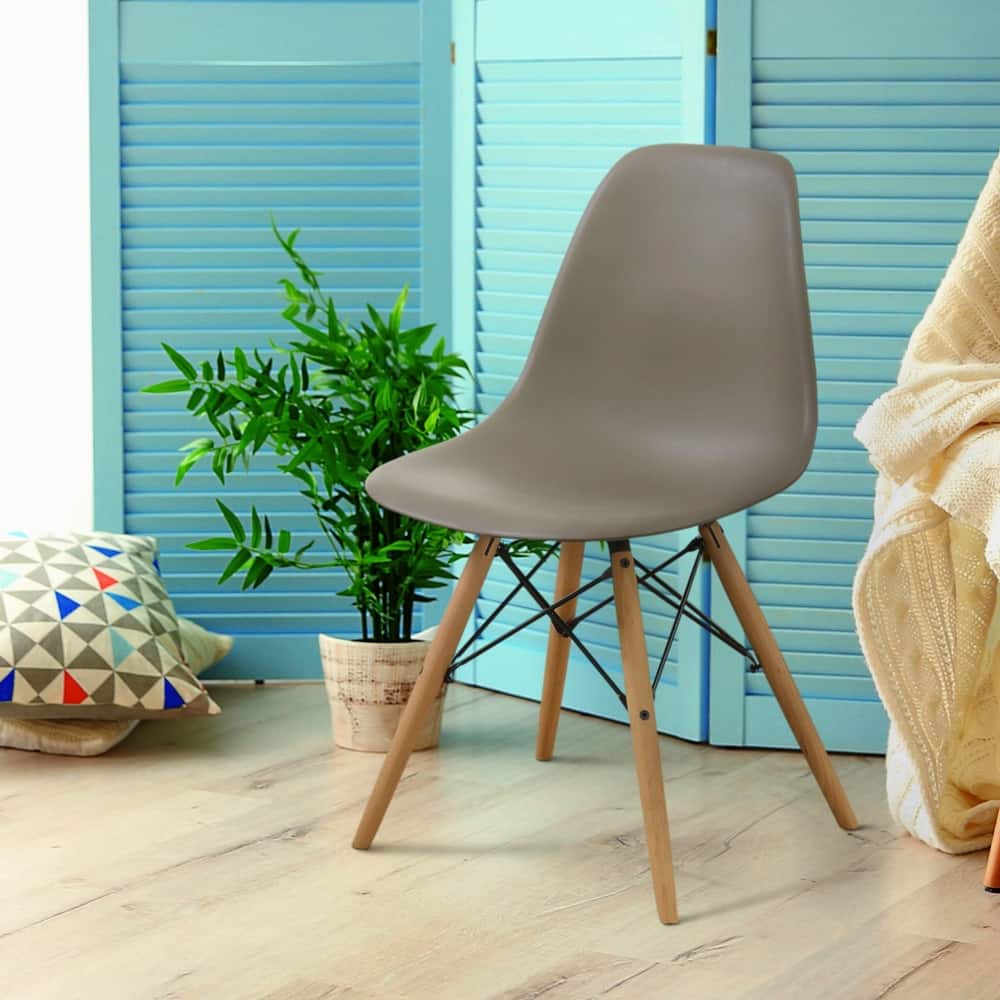 Suff Mid-Century Modern Plastic Accent Chairs by Furniture of America (Set of 2)