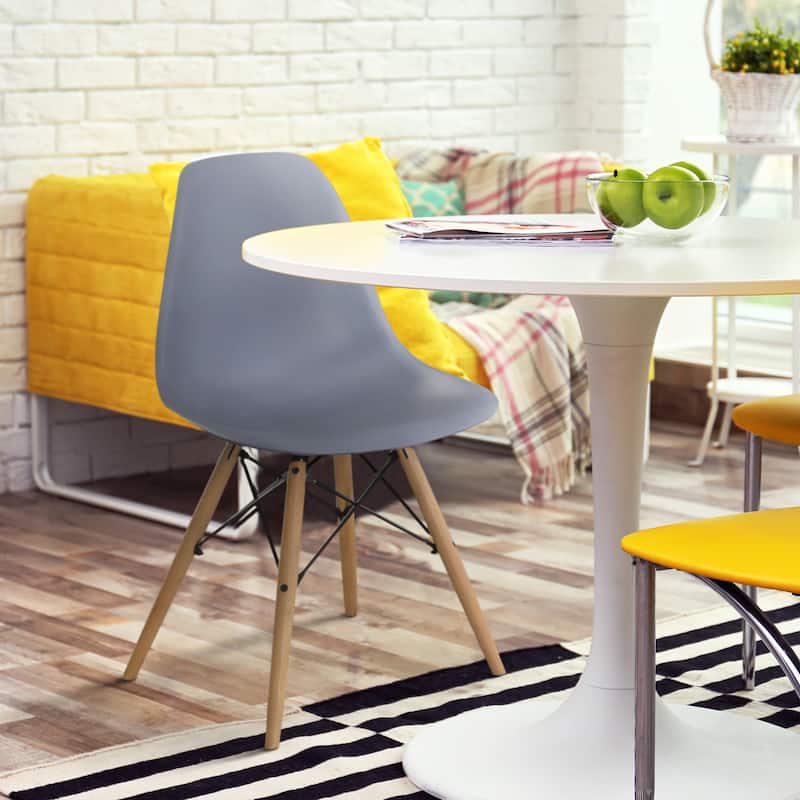 Suff Mid-Century Modern Plastic Accent Chairs by Furniture of America (Set of 2)