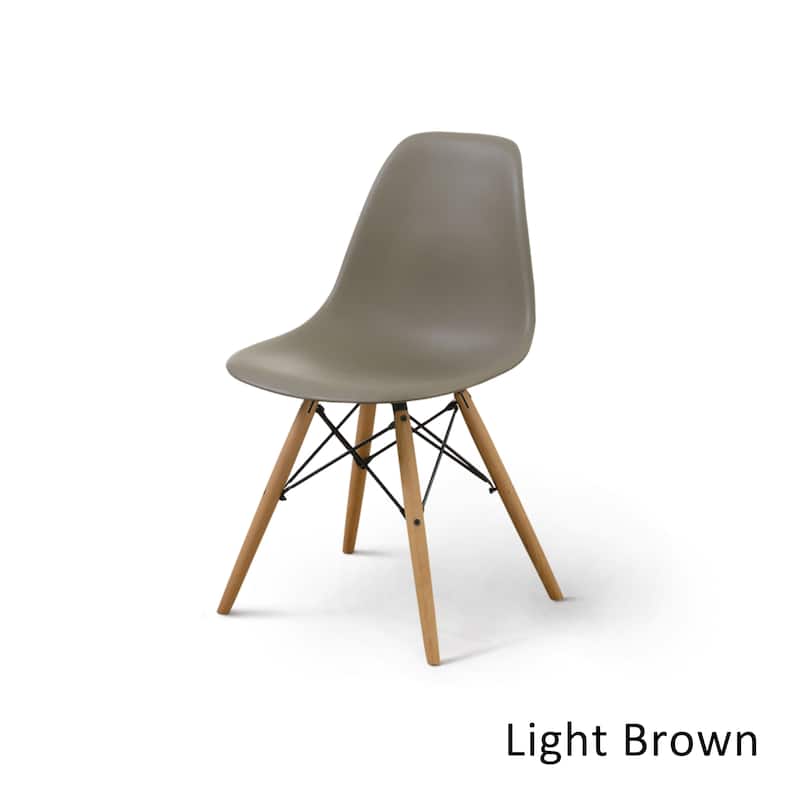 Suff Mid-Century Modern Plastic Accent Chairs by Furniture of America (Set of 2)