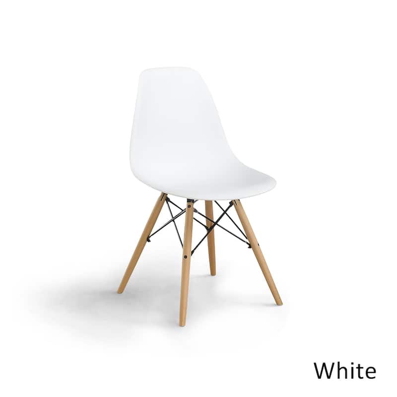 Suff Mid-Century Modern Plastic Accent Chairs by Furniture of America (Set of 2)