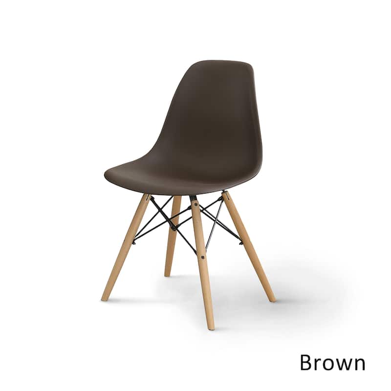 Suff Mid-Century Modern Plastic Accent Chairs by Furniture of America (Set of 2)