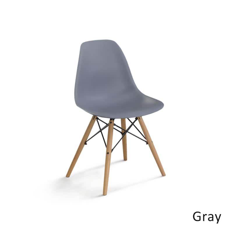 Suff Mid-Century Modern Plastic Accent Chairs by Furniture of America (Set of 2)