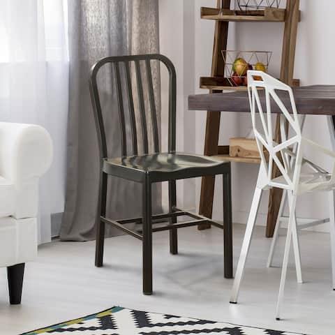 Furniture of America Wiz Modern Grey Metal Side Chairs (Set of 2)