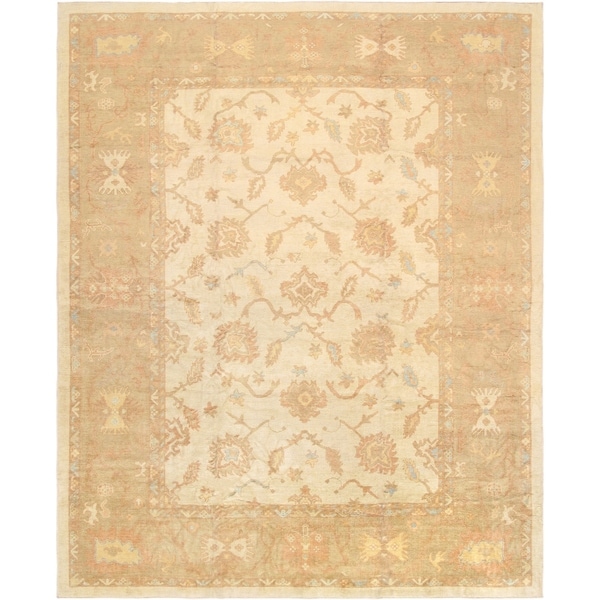 Pasargad Oushak Collection Hand-Knotted Lamb's Wool Area Rug (11' 9" X 14' 7") - 12' x 15'