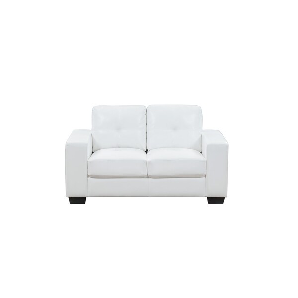 Shop Global Furniture Modern White Loveseat Free Shipping Today