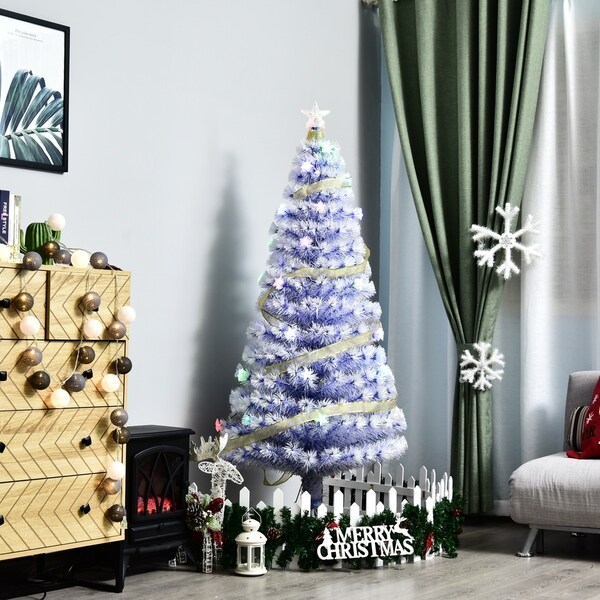 5' Tall Artificial Fiber Optic LED Pre-Lit Holiday Christmas Tree