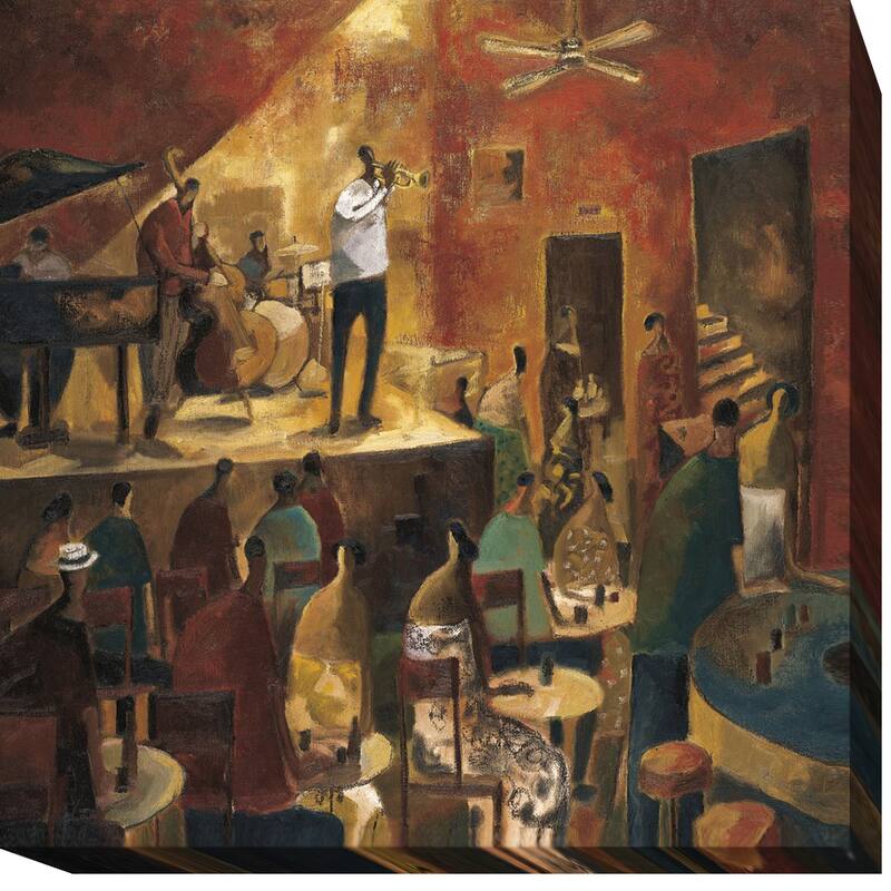 Red Jazz by Didier Lourenco Gallery-Wrapped Canvas Giclee Art
