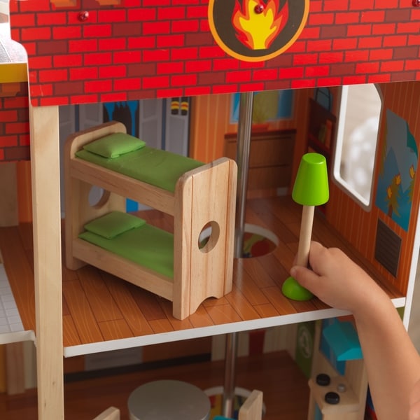 Kidkraft wooden fire station 2025 set