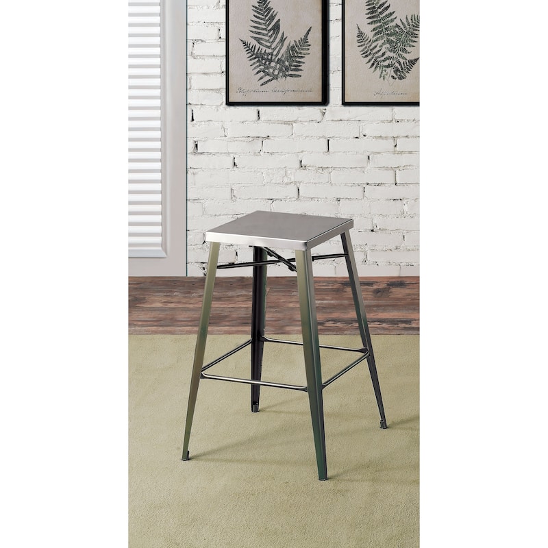 Jopp Industrial Grey Metal Barstools (Set of 2) by Furniture of America - Counter Height