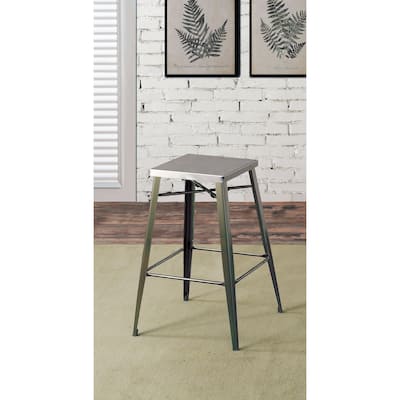 Jopp Industrial Grey Metal Barstools (Set of 2) by Furniture of America