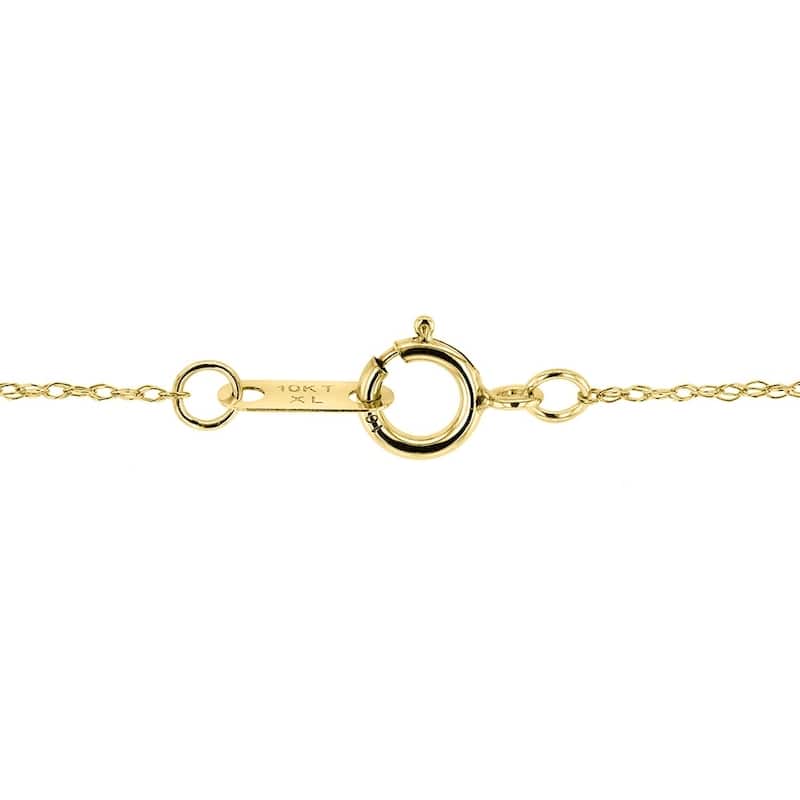 Annello by Kobelli 10k Gold 1/2ct TDW Diamond Ribbon Necklace (H-I, I1-I2)