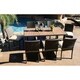 Shop South Beach 9 Piece Armless Dining Set with Cushion - Overstock ...