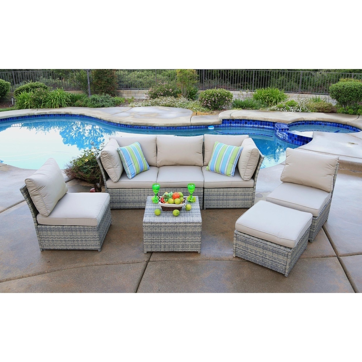 Shop Apple Valley 7 Piece Sectional Seating Group With Cushion