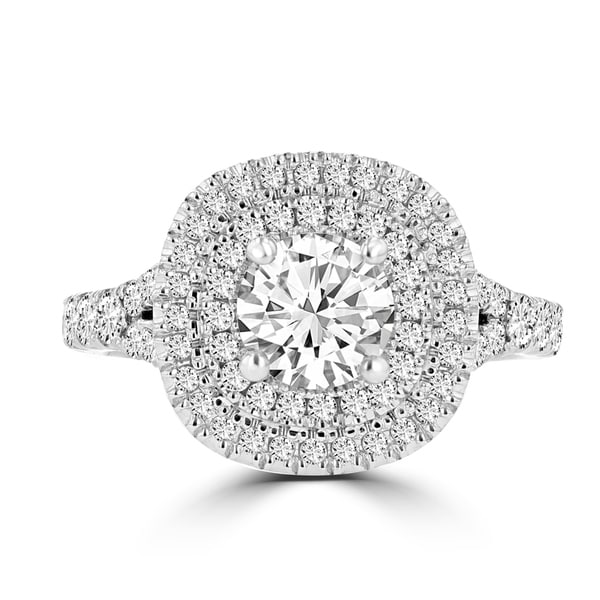 La Vita Vital 14K Two-Tone Moissanite 1.00ct & Diamond 0.80ct Engagement Ring - White. Opens flyout.