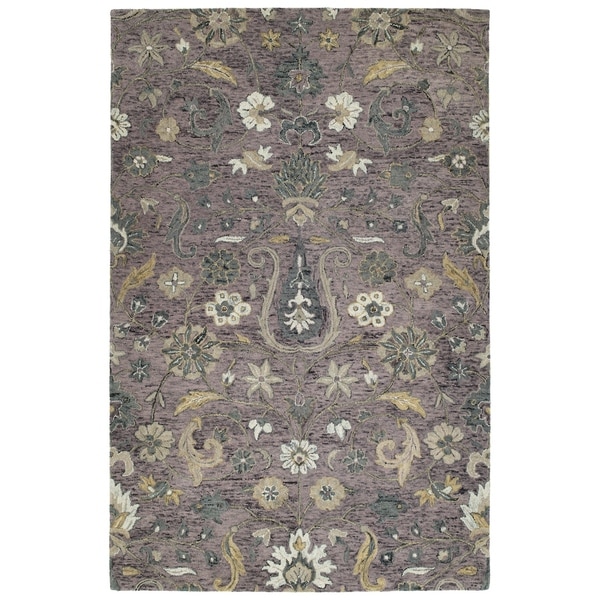 Bombay Home Ashton Lilac Wool Hand-tufted Area Rug (4' x 6')