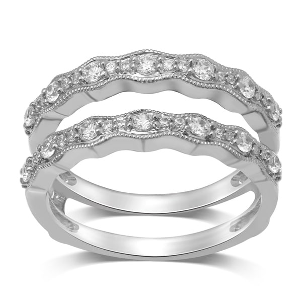Unending Love 14k Gold 1/2CT TDW Diamond Milgrain Wrap Guard Ring