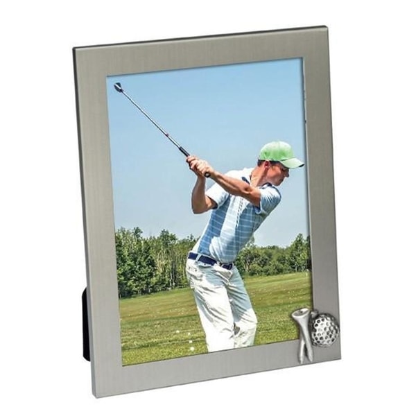 Heim Concept Aluminum Photo Frame 5x7" with Golf Tee and Ball Icon