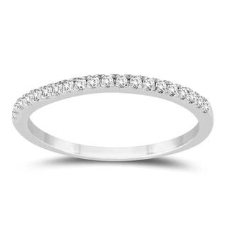 10k Women S Wedding Bands Bridal Rings For Less 1 8 Carat Tw Diamond Wedding Band In 10k White Gold