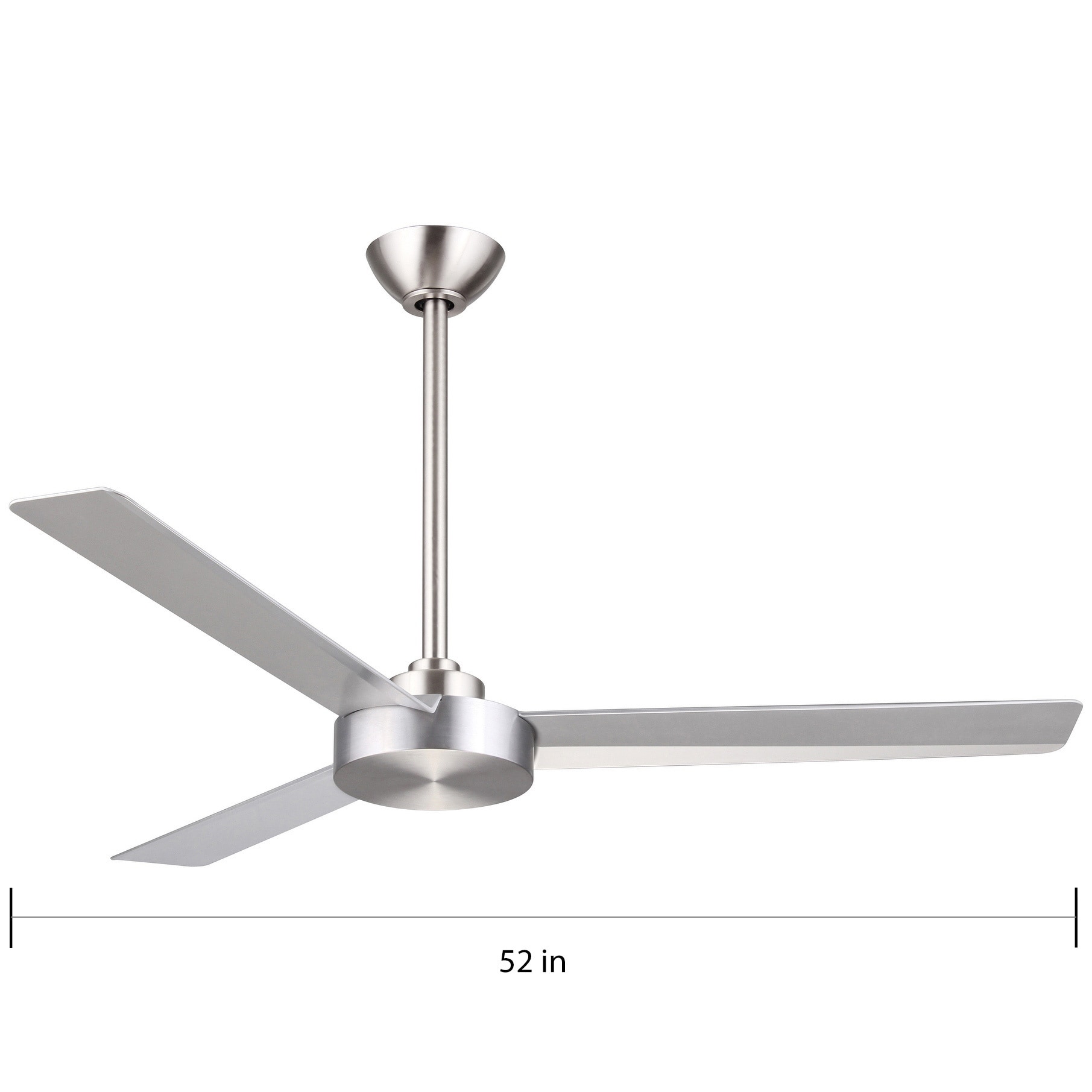 Shop Roto Ceiling Fan In Brushed Aluminum Finish W Silver Blades