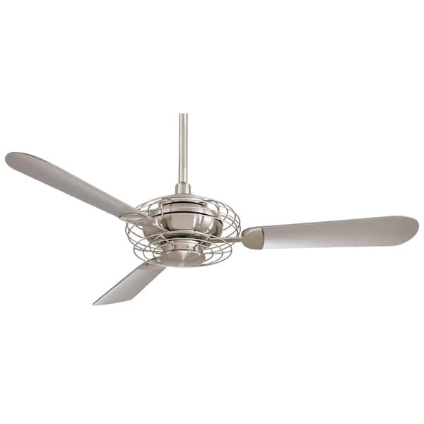 Acero Ceiling Fan In Brushed Steel W Nickel Finish Acero Ceiling Fan In Brushed Steel