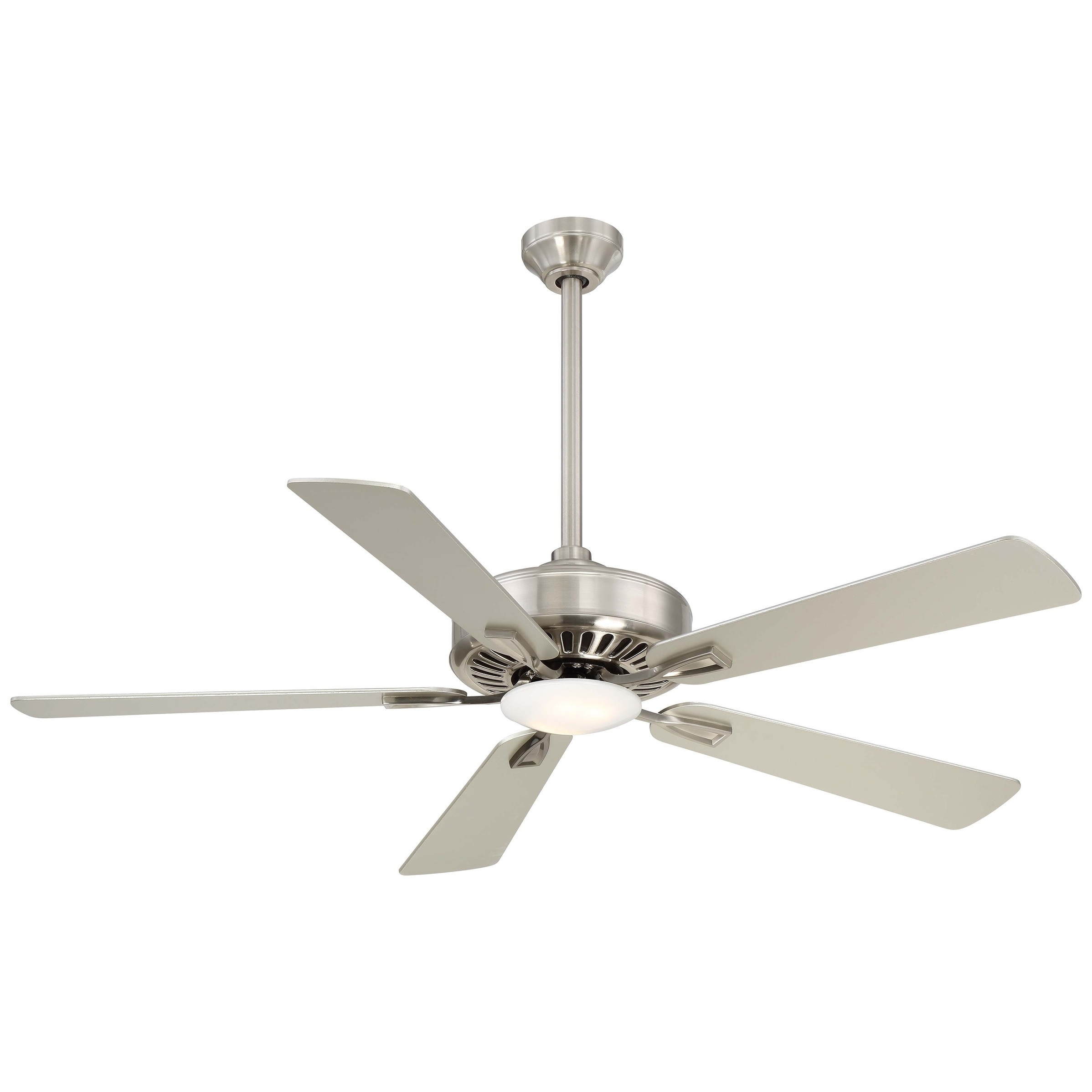 Contractor Plus Led Ceiling Fan In Brushed Nickel Finish W Silver Blades By Minka Aire