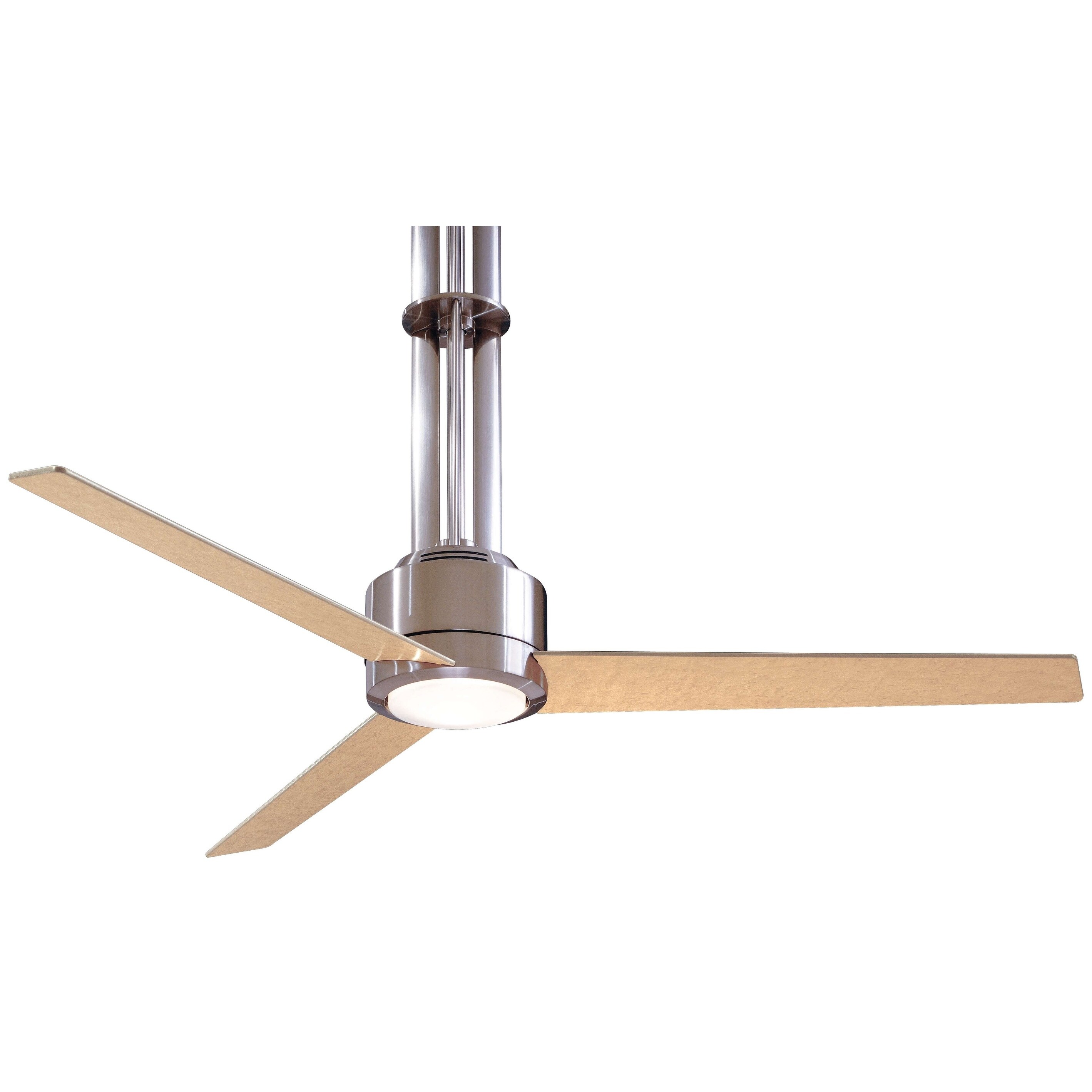 Shop Flyte Ceiling Fan In Brushed Nickel Finish W Maple Finish