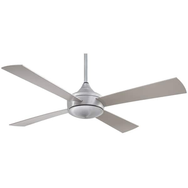 Aluma Wet Ceiling Fan In Brushed Aluminum Finish W Brushed Aluminum Blades