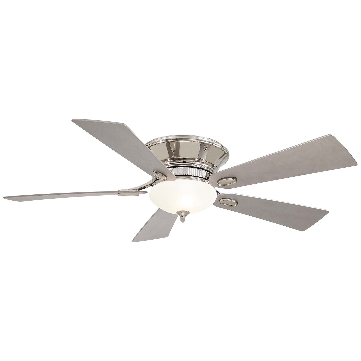 Shop Delano Ii Flush Mount Ceiling Fan In Polished Nickel Finish