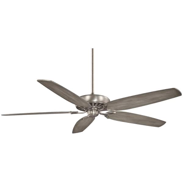 Great Room Traditional 72 Ceiling Fan In Brushed Nickel Finish W Seashore Grey Blades By Minka Aire