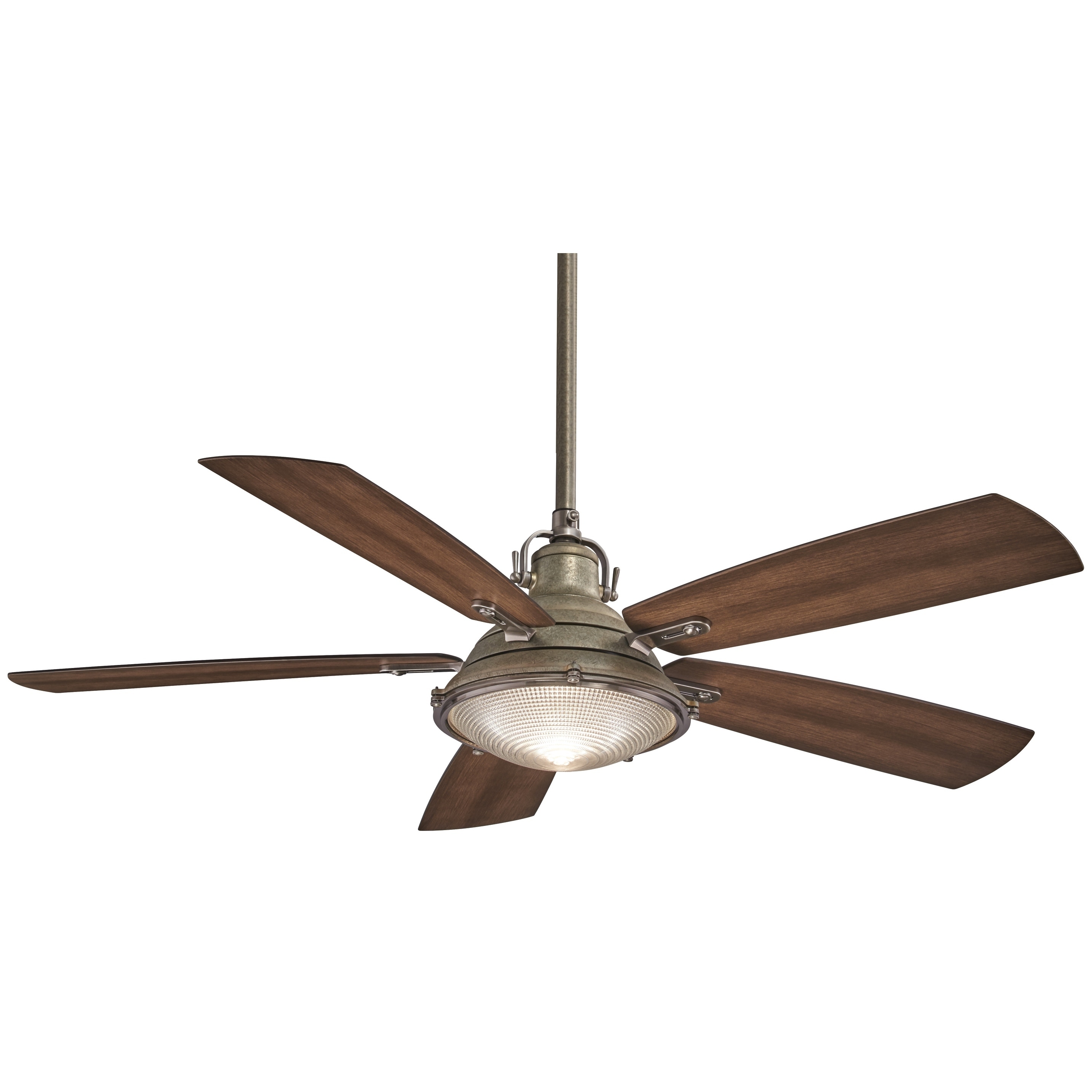 Shop Groton 56 Ceiling Fan In Weathered Aluminum Finish W Dark